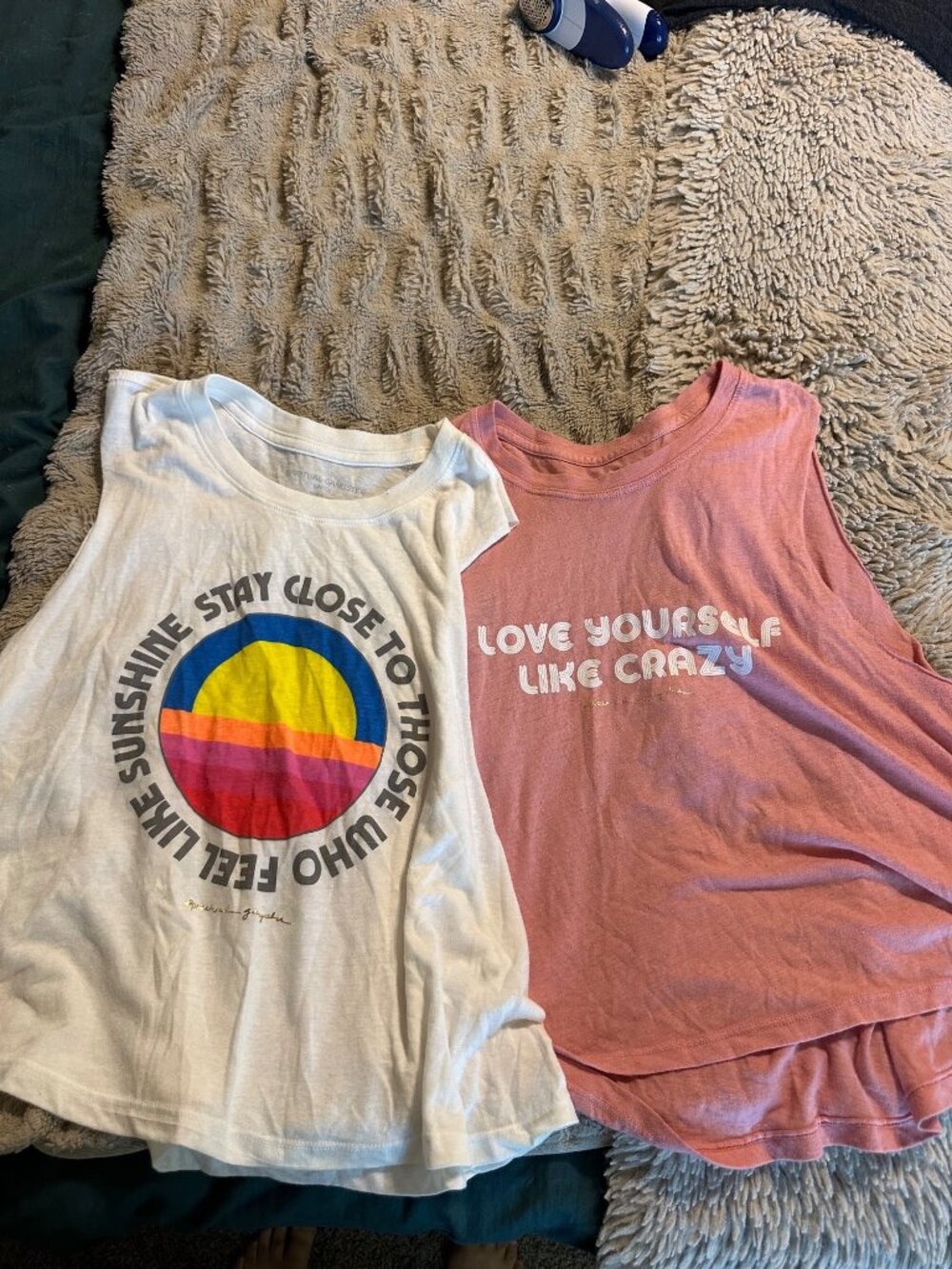 Spiritual Gangster White & Pink Yoga Love Yourself Sunshine Tanktop Bundle